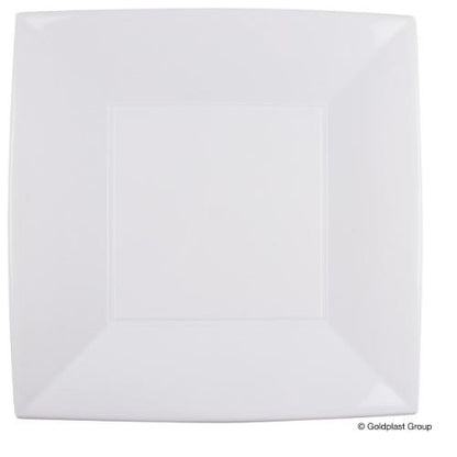 Disposable plates NICE, PP, white, 29x29 cm, 12 pcs.