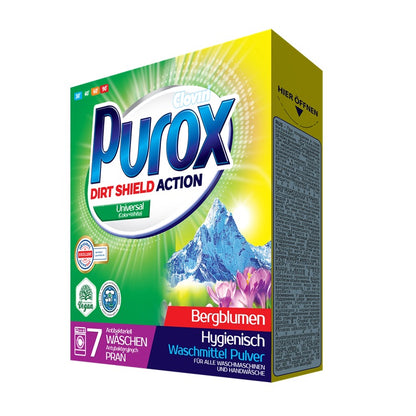 PUROX washing powder, universal, 7 washes, 490 g