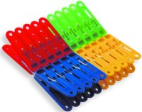 Skalbinių segtukai CENTI, plastikiniai, įvairių spalvų, 20 vnt.