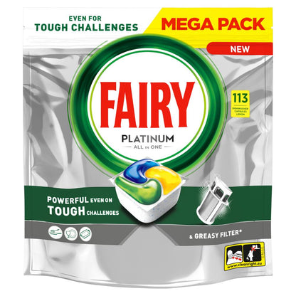 FAIRY Platinum Lemon automatic dishwasher capsules, 113 pcs.