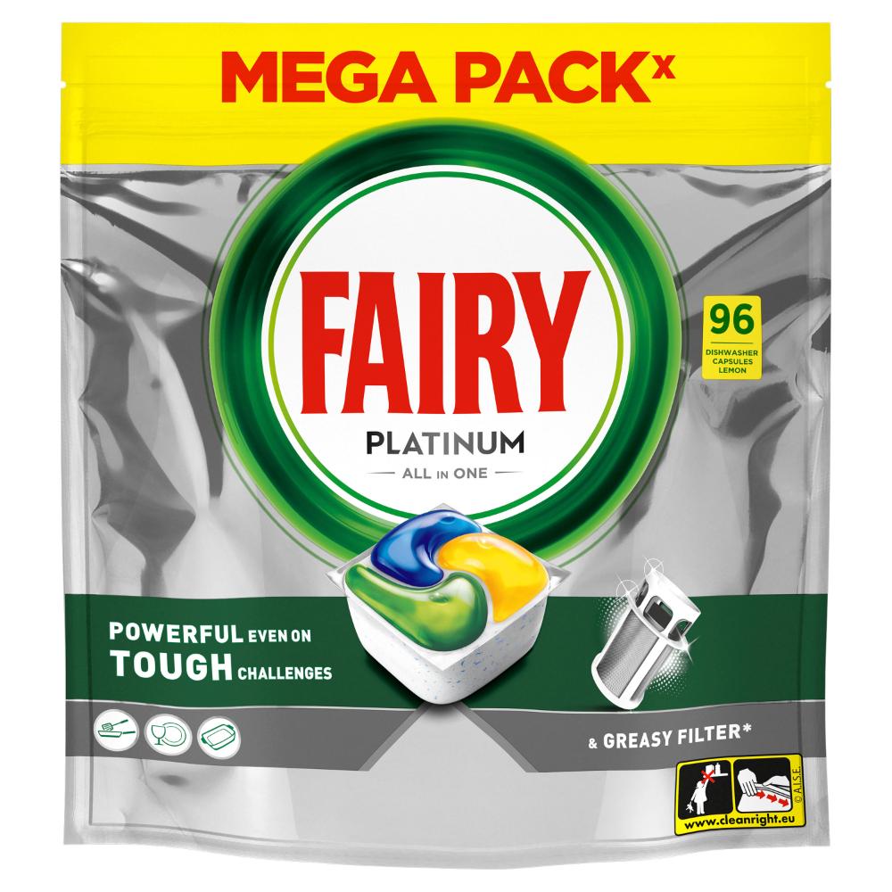Automatinių indaplovių kapsulės FAIRY Platinum Lemon, 96vnt