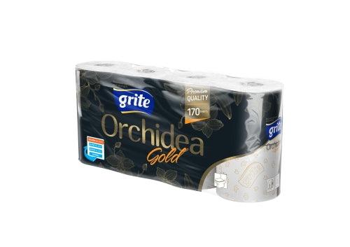Toilet paper GRITE Orchidea, 3-ply, 8pcs