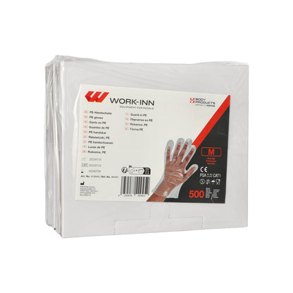 Disposable gloves WORK-INN/-PS, PE, size M, 500 pcs.
