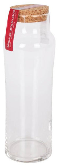 Grafinas, su kamščiu, stiklas, 1 l, H 26 cm, vnt