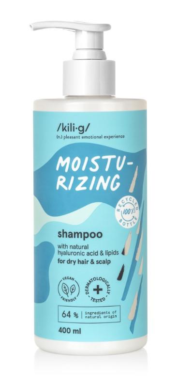 Intensyviai plaukus ir galvos odą drėkinantis šampūnas KILIG, 400 ml