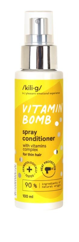 Purškiamas plaukų kondicionierius KILIG Vitamin Bomb, stiprinantis su vitaminų kompleksu, 100 ml
