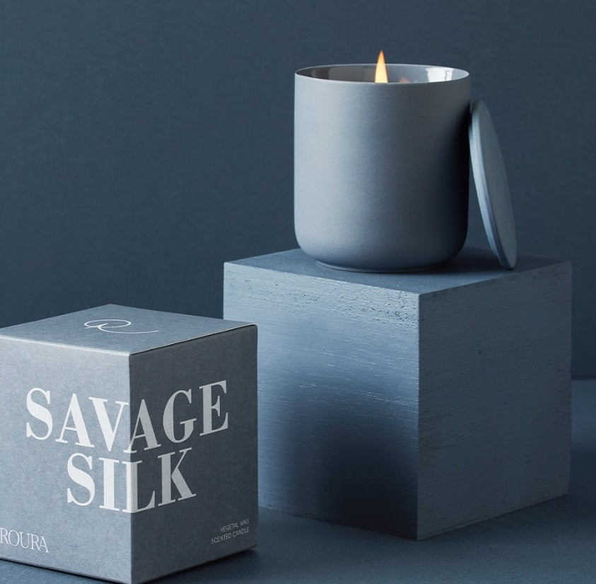 Candle SOFT Silk, scented, D 8.5 cm, H 10 cm, up to 40 h, pcs.