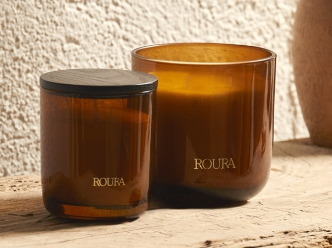 Candle ICON Amber, scented, D 8 cm, H 9 cm, up to 35 h, pcs.