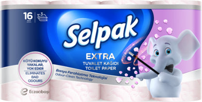 Tualetinis popierius SELPAK Deluxe Re-Fresh, 130 lapų, 3 sluoksniai, 16 vnt.