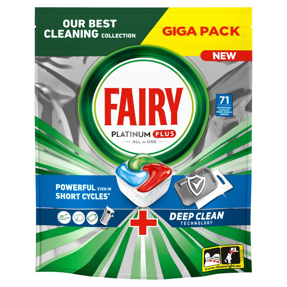 Automatinių indaplovių kapsulės FAIRY Platinum+ Deep Clean, 71vnt