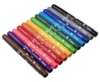 Thick felt-tip pens JOVI MAXI, set of 12 colors