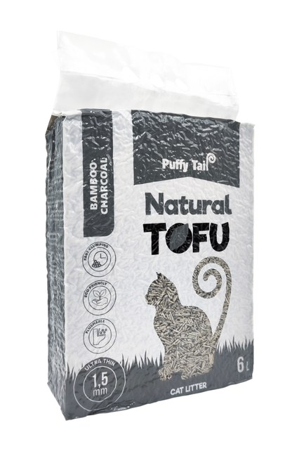 Tofu kraikas PUFFY TAIL bambukinis, 1,5 mm, granulės, 2,4 kg
