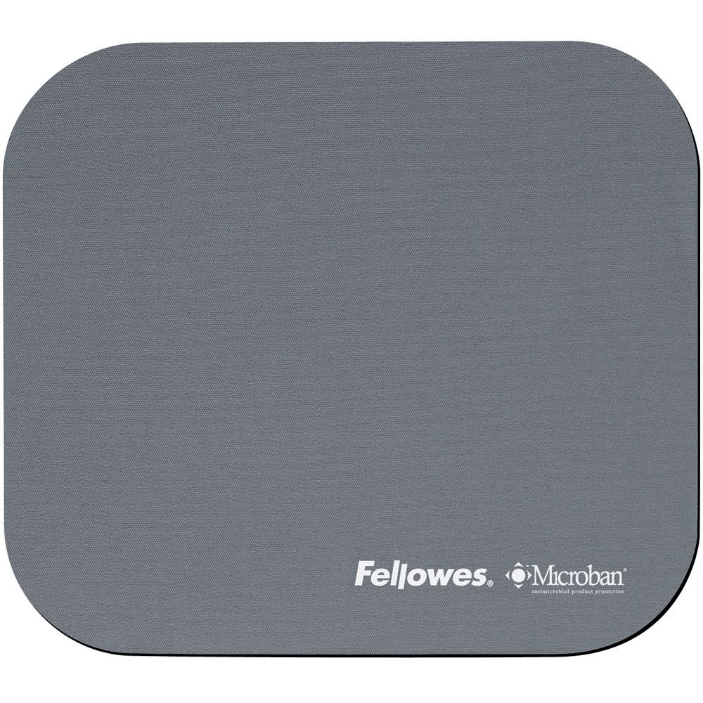 Fellowes Microban pelės kilimėlis, 192 mm x 226 mm x 3 mm, sidabrinės spalvos