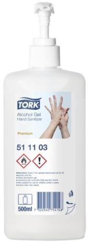 Gelinis rankų dezinfekantas TORK su pompa, 511103, 500 ml