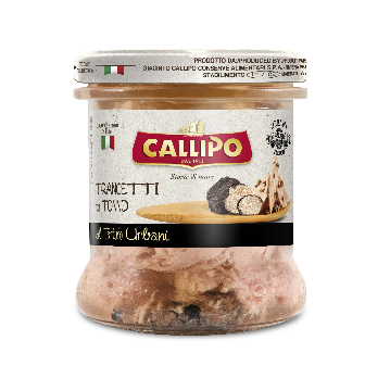 Gelsvauodegio tuno gabaliukai, CALLIPO, su trumais alyvuogių aliejuje 170g