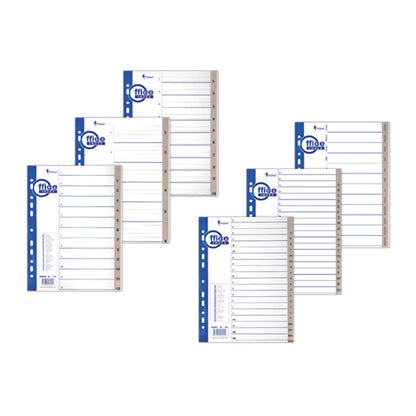 Plastic dividers 1-10, A4