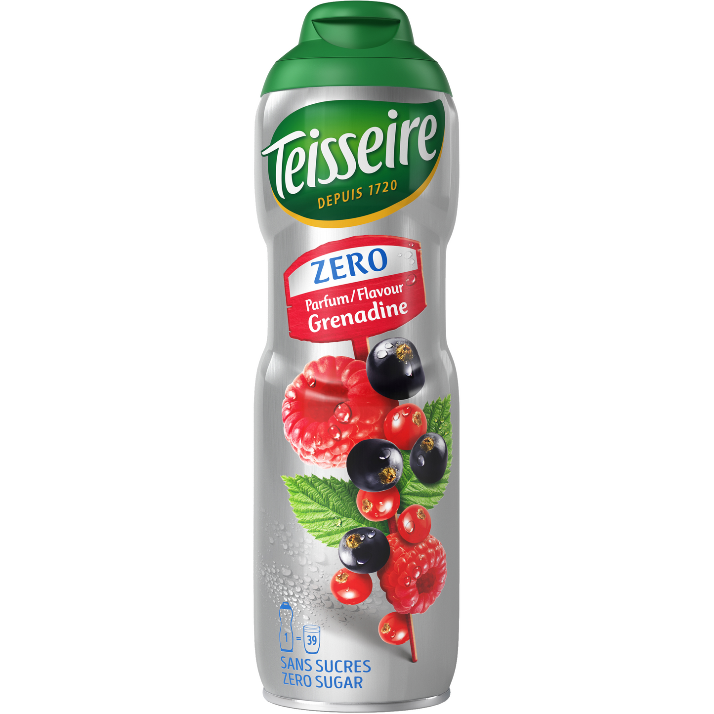 Syrup TEISSEIRE, grenadine flavor, sugar-free, 0.6l