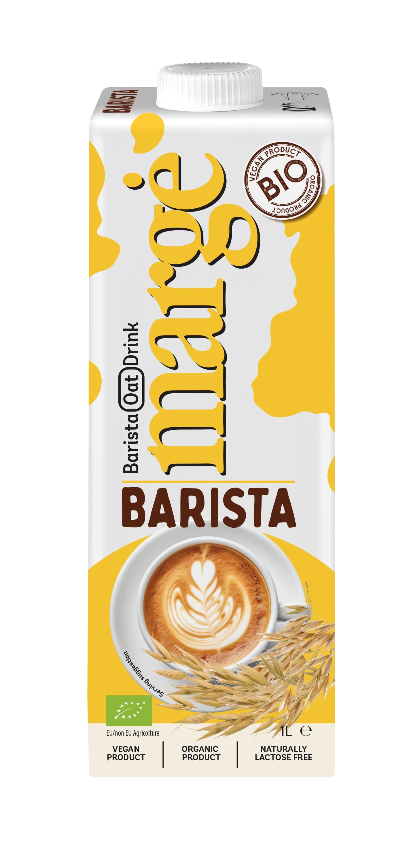 Ekologiškas Barista avižų gėrimas MARGĖ, 1 l, LT-EKO-001