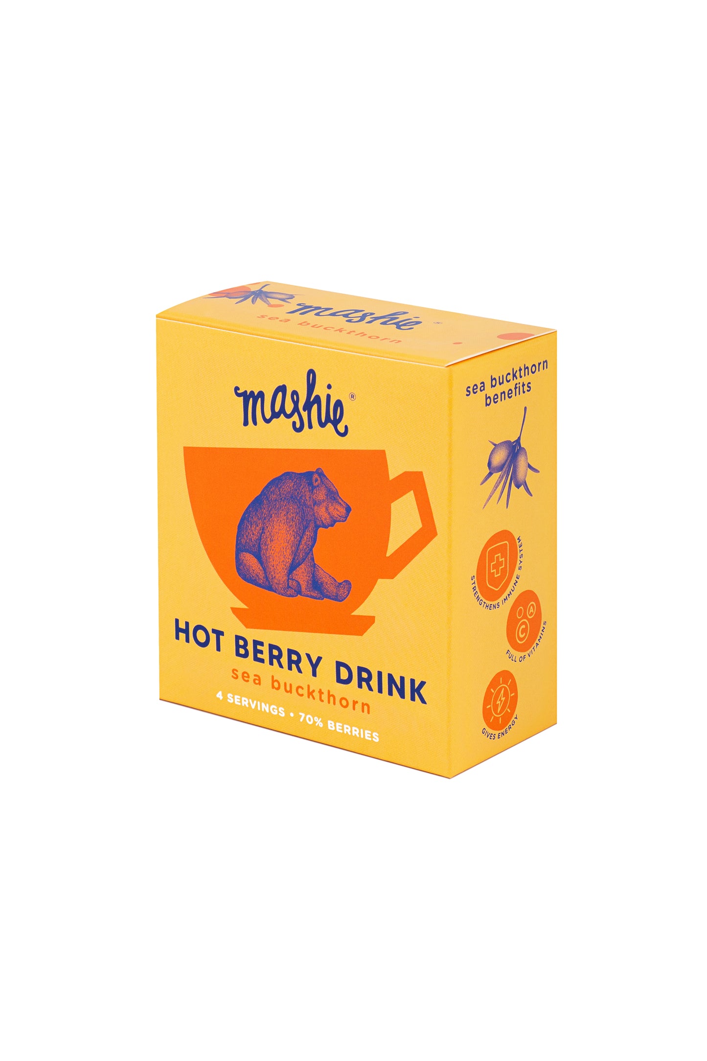 Uogų tyrė, MASHIE Original, šaltalankių, 4vnt.