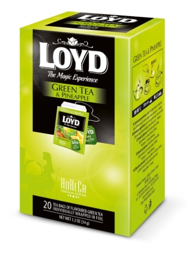 Green tea LOYD HORECA Pineapple, 20 x 1.7g