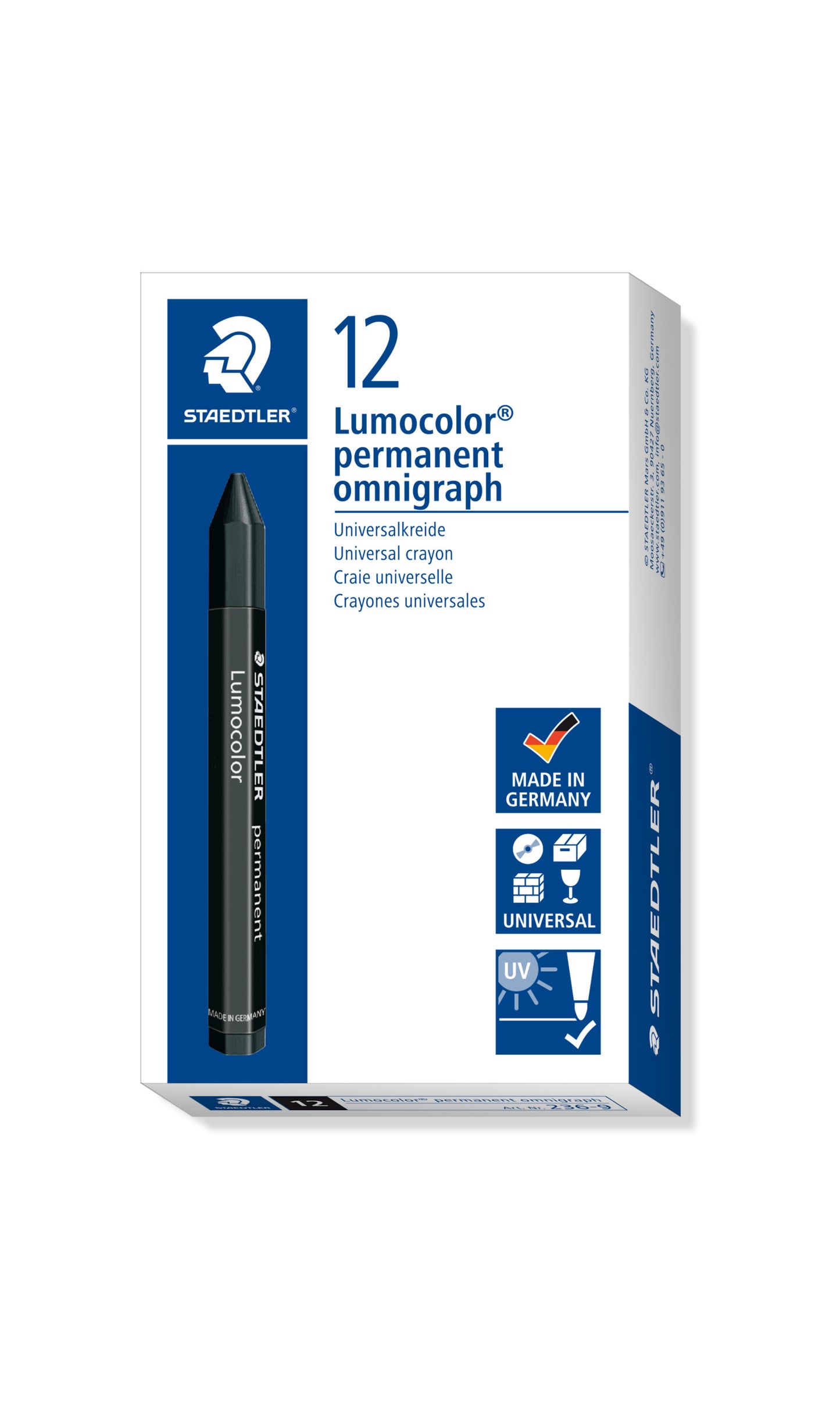 Dry permanent marker STAEDTLER LUMOCOLOR, BLACK