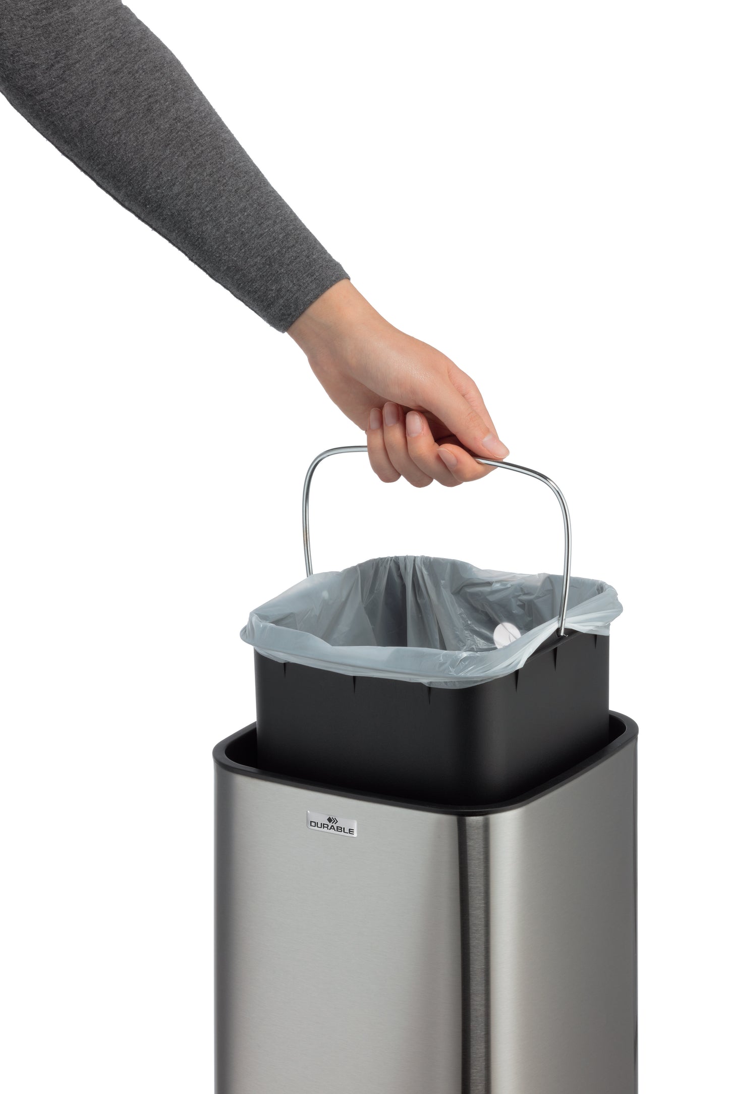 Sensorinė šiukšlių dėžė NO TOUCH 6L, sidabrinė sp.
