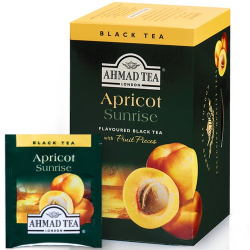 Tea AHMAD ALU APRICOT, 20 sachets with thread, 2 g each
