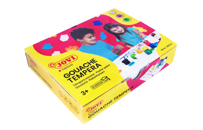 Guašas tempera JOVI, 35 ml, 12 spalvų rinkinys su teptuku