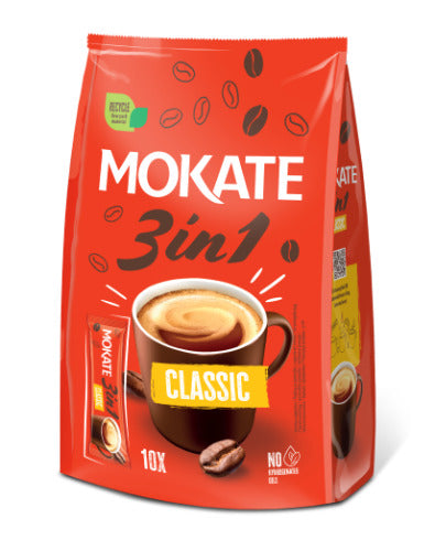 Coffee drink MOKATE 3in1 Classic, in a bag 10 x 17g