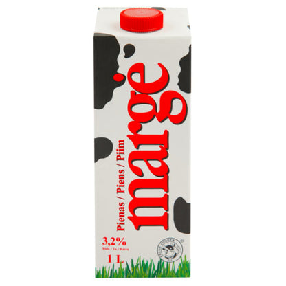 Milk MARGĖ 3.2% fat, 1 l