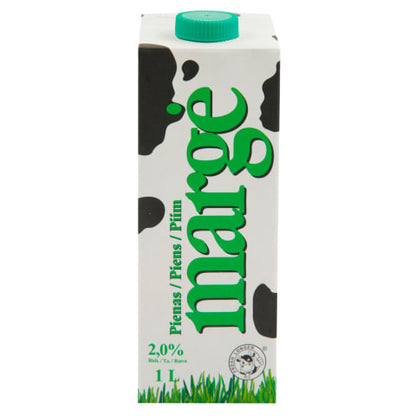 Milk MARGĖ 2% fat, 1 l