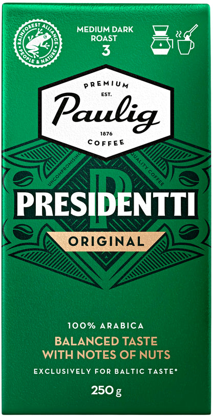 Coffee PAULIG PRESIDENT, ground, 250 g