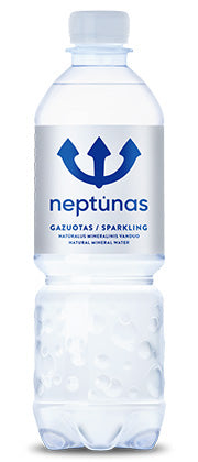 Mineralizuotas vanduo NEPTŪNAS UNIQUE, 0.5 l, gazuotas, PET D