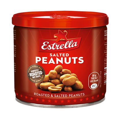 Roasted peanuts with salt ESTRELLA, metal container, 140 g