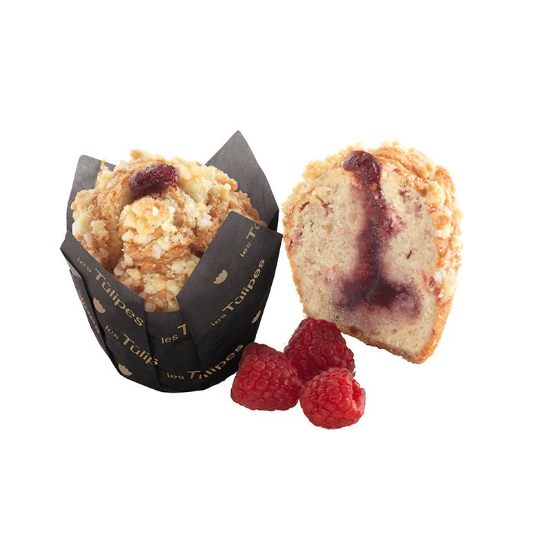 Keksas LES TULIPES, su avietės ir sūrio pyrago skonio įdaru, amerikietiška, 110 g