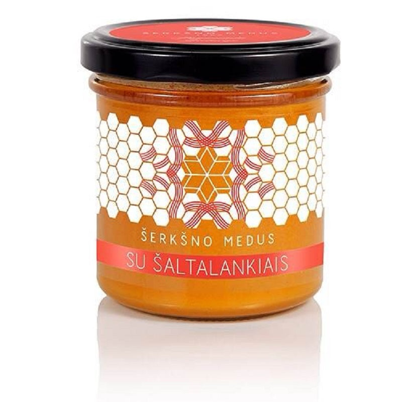 Honey SHERKŠNO, with sea buckthorn, 200 g