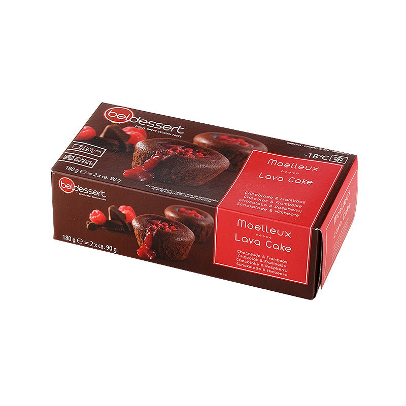 Šaldytas šokoladinis pyragaitis BELDESSERT Lava Cake, su avietėmis, 2 x 90 g