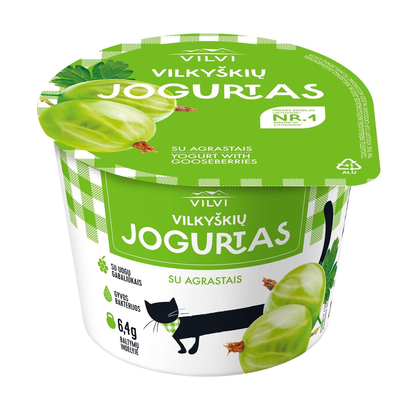 Jogurtas VILKYŠKIŲ su agrastais, 3,5% riebumas, 200 g