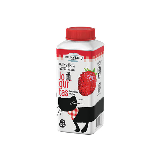 Drinking yogurt, strawberry flavor, 2% fat, 330 ml, tetratop