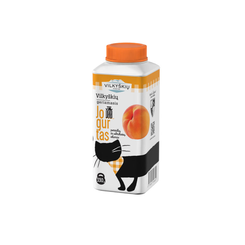 Drinking yogurt, peach and apricot flavor, 2% fat, 330 ml, tetratop