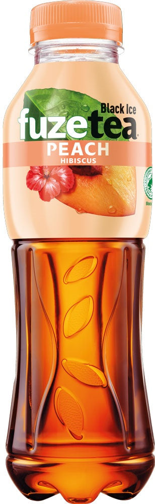 FUZE TEA non-carbonated peach flavored drink, with hibiscus and black tea extract, 0.5l PET D