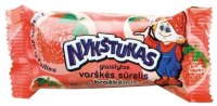Glaistytas varškės sūrelis NYKŠTUKAS su braškėmis, 21% riebumo, 45 g