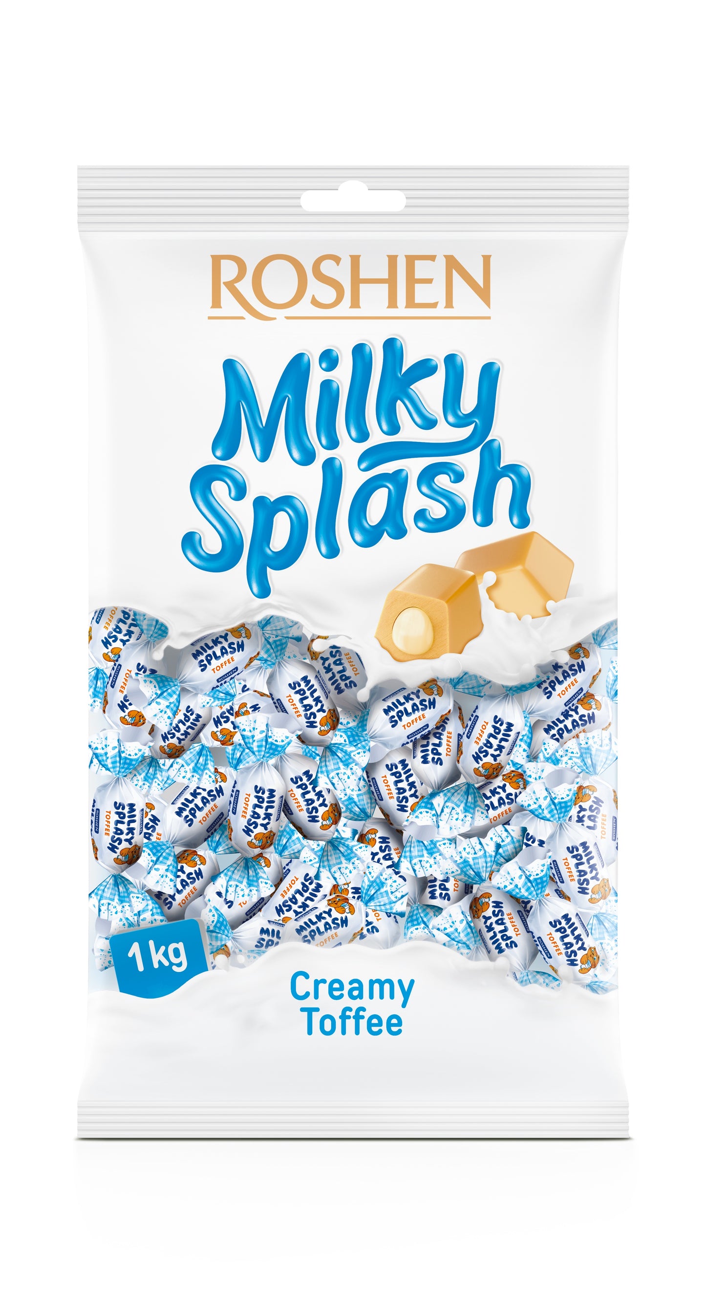 Saldainiai ROSHEN  Milky Splash, su pieno įdaru, 1kg
