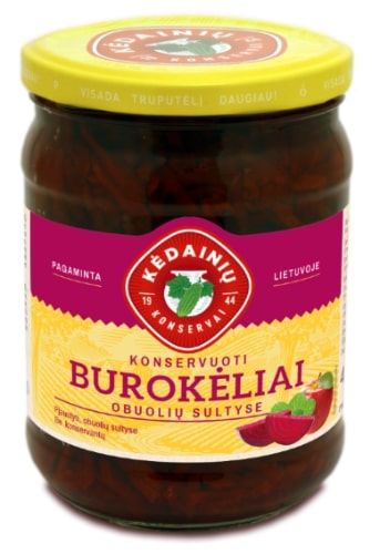 Konservuoti burokėliai obuolių sultyse, 480 g