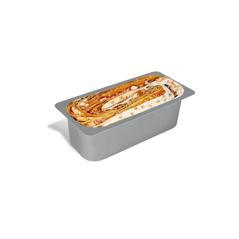 Itališki ledai G7 Panna Cotta, su karamelės sirupu ir karamelės skonio šokolado drožlėmis, 4750 ml