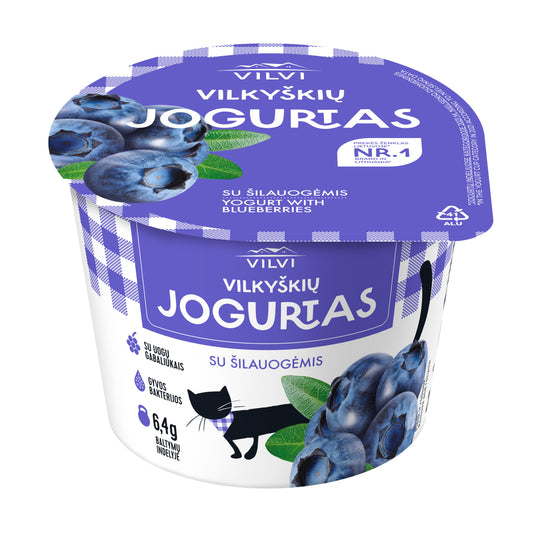 Jogurtas VILKYŠKIŲ su šilauogėmis 3,5 %  200g.