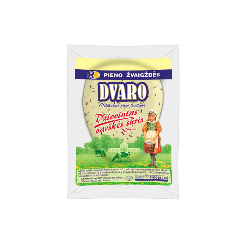 Džiovintas varškės sūris DVARO, 20%, kg