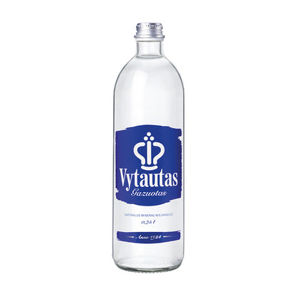 Natūralus mineralinis vanduo VYTAUTAS, stiklinėje taroje, 0,75l