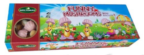 LINKSMUČIAI biscuits, strawberry flavored mushrooms, 170 g