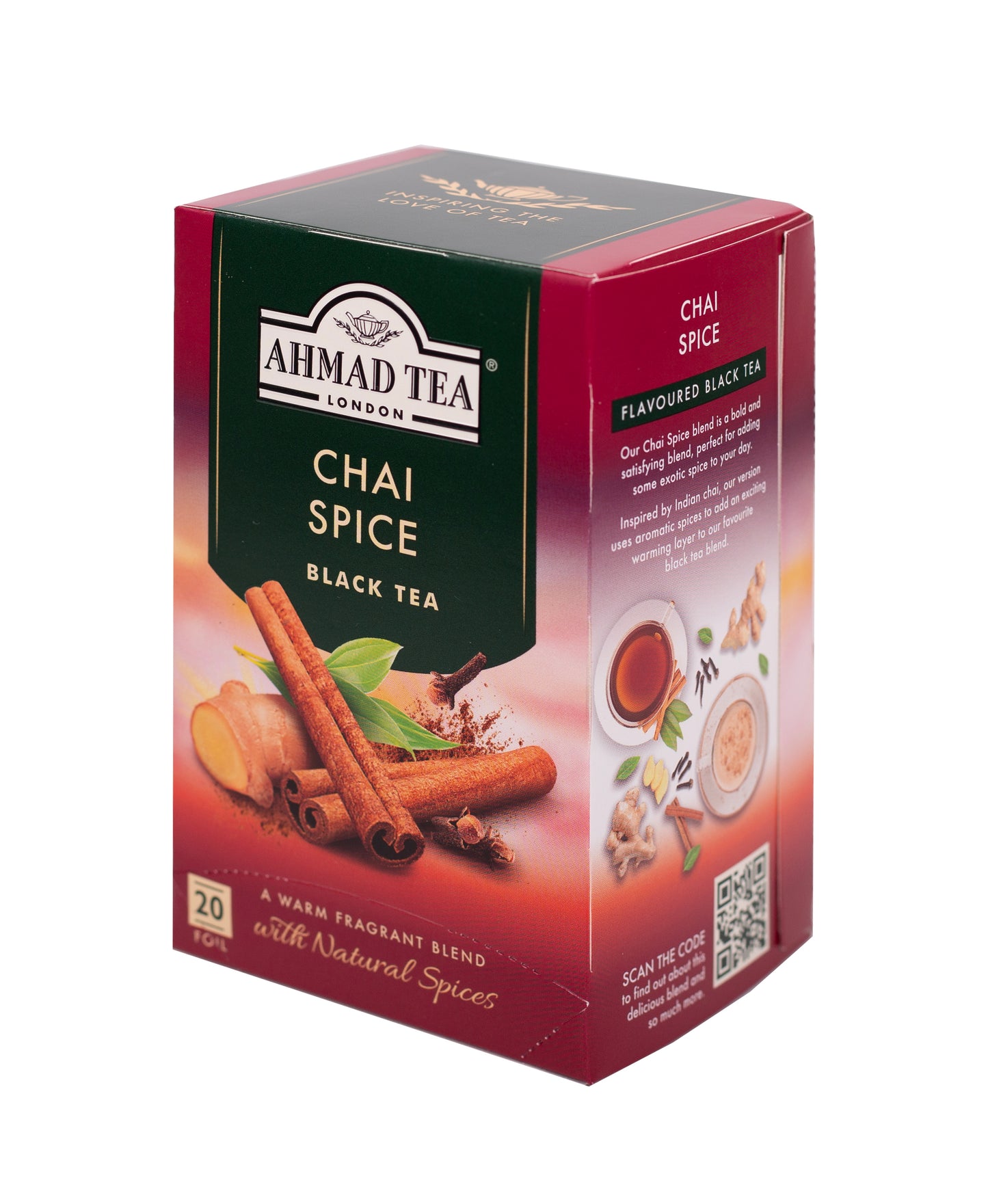 Juodoji arbata AHMAD Chai Spice, 20 vokelių x 2g